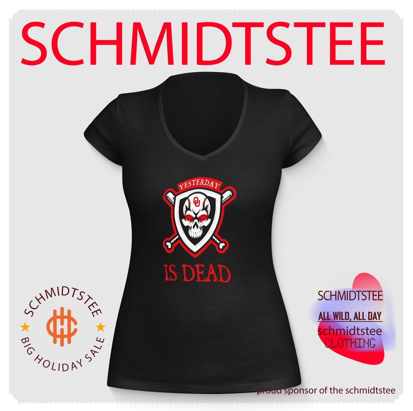 Yesterday Is Dead Oklahoma Sooners Baseball Skull shirt