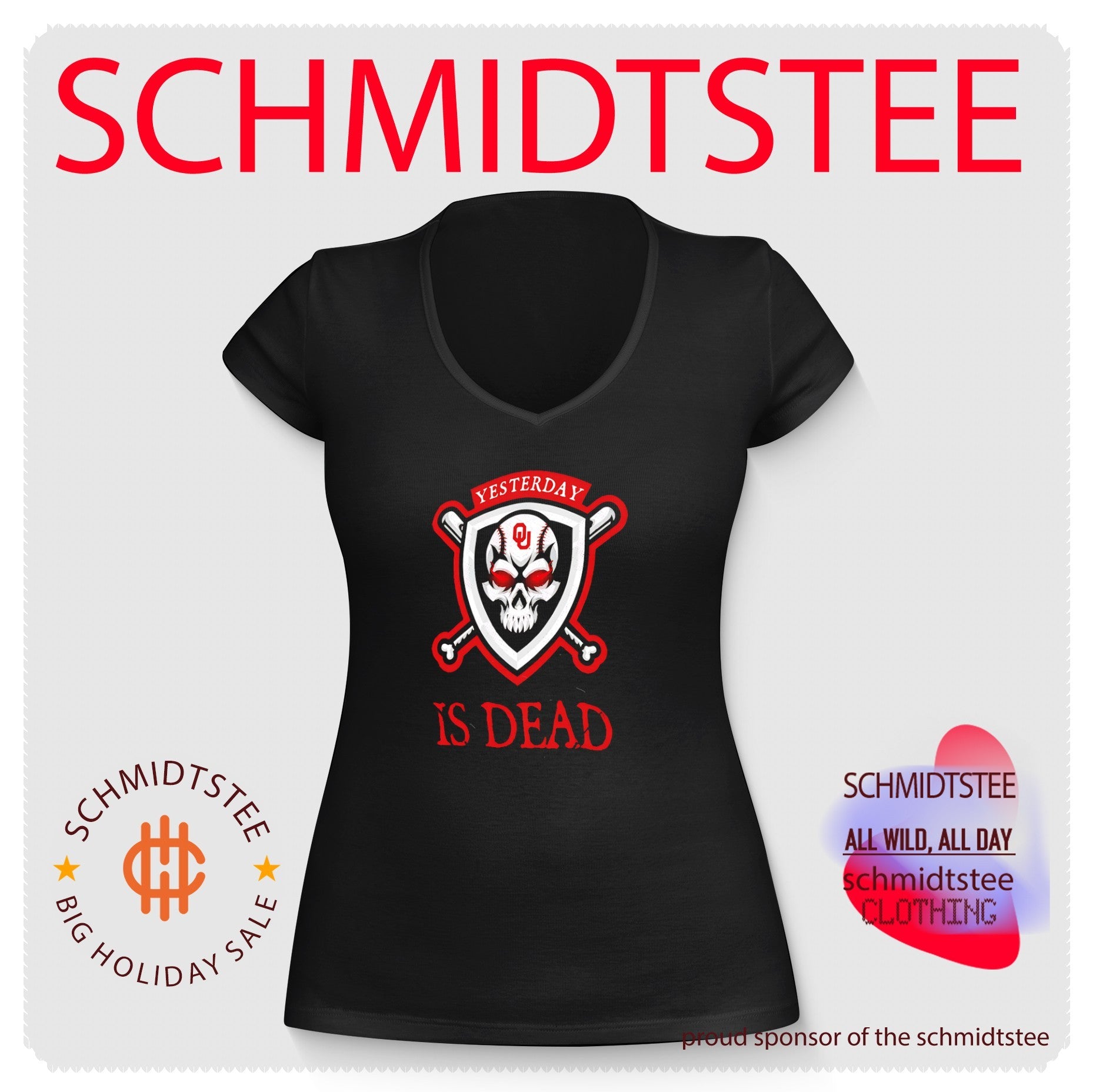 Yesterday Is Dead Oklahoma Sooners Baseball Skull shirt
