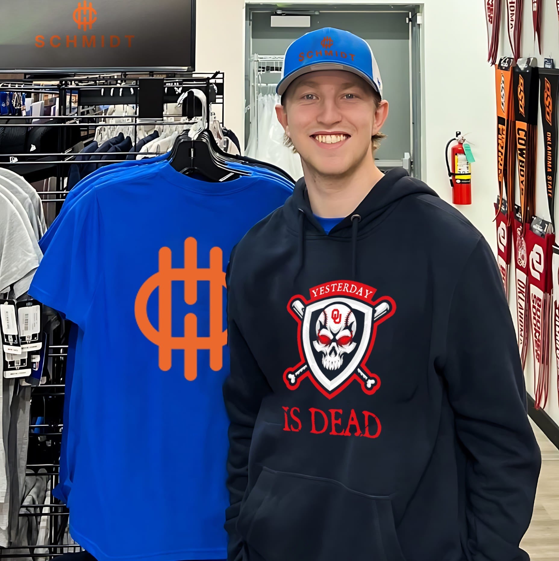 Yesterday Is Dead Oklahoma Sooners Baseball Skull shirt