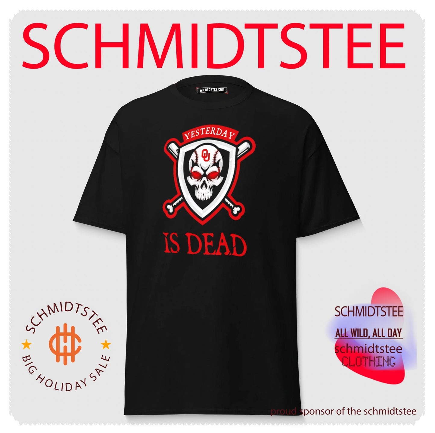 Yesterday Is Dead Oklahoma Sooners Baseball Skull shirt