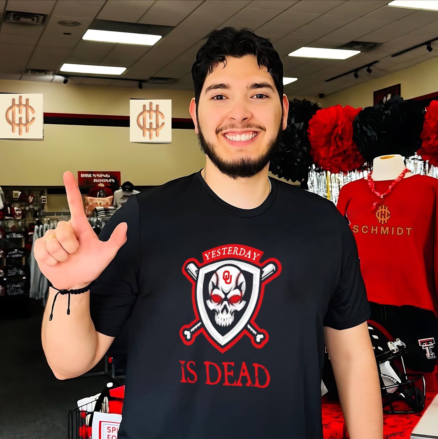 Yesterday Is Dead Oklahoma Sooners Baseball Skull shirt