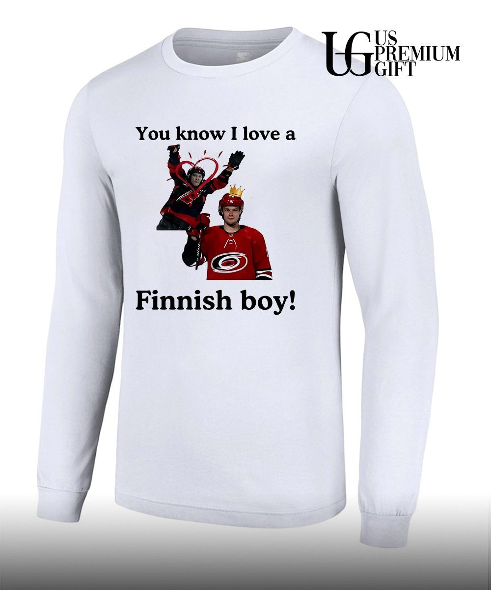 You know I love a finnish boy Carolina Hurricanes hockey shirt