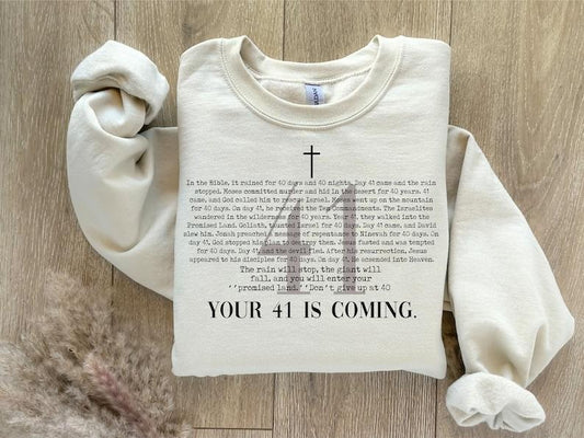 Your 41 is Coming Shirt- Christian- Design- Cross- 41 Bible  T-shirt, sweater and Hoodie - clothing by TeeHivey.com