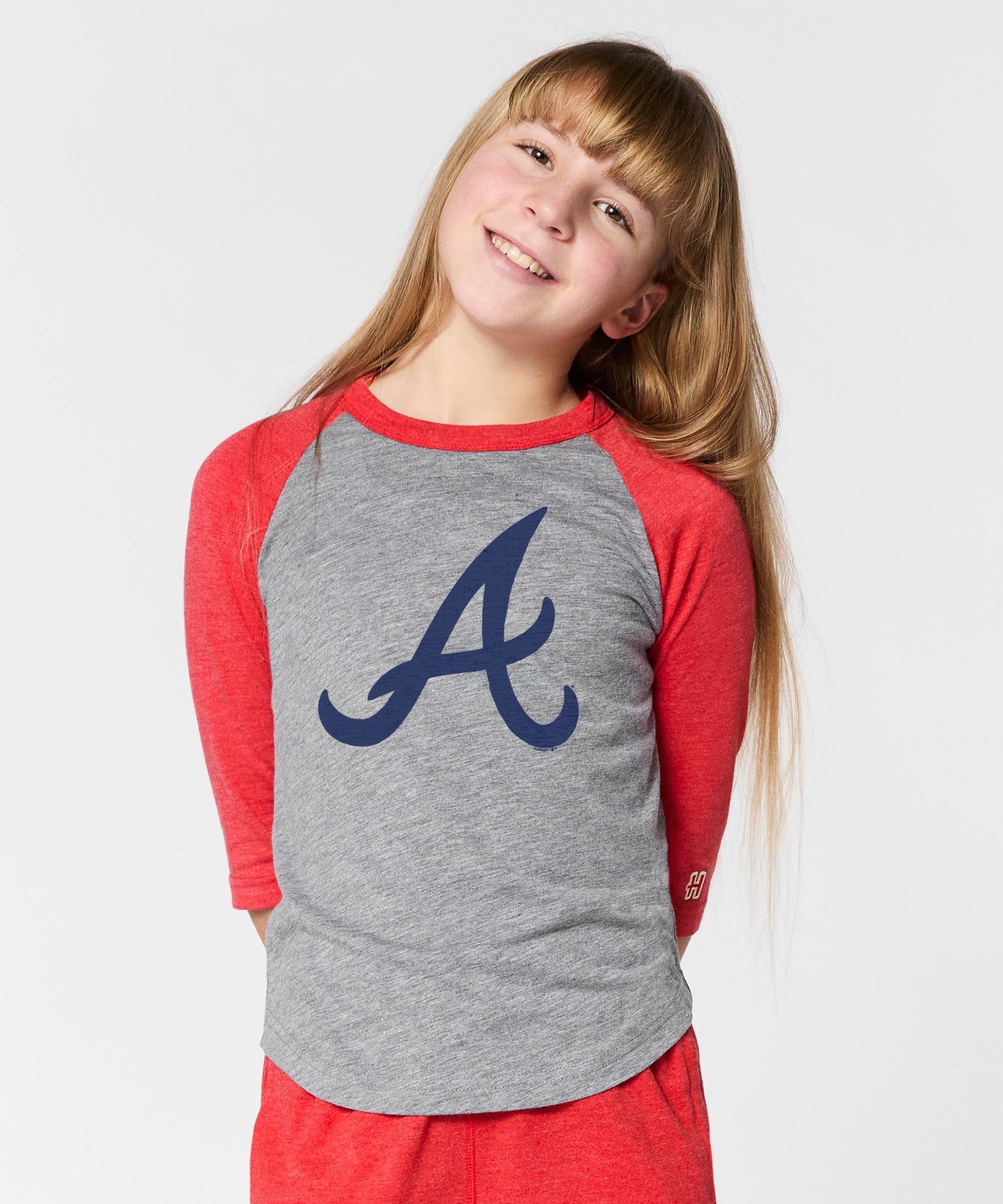 Youth Atlanta Braves Cap Logo '81 Raglan