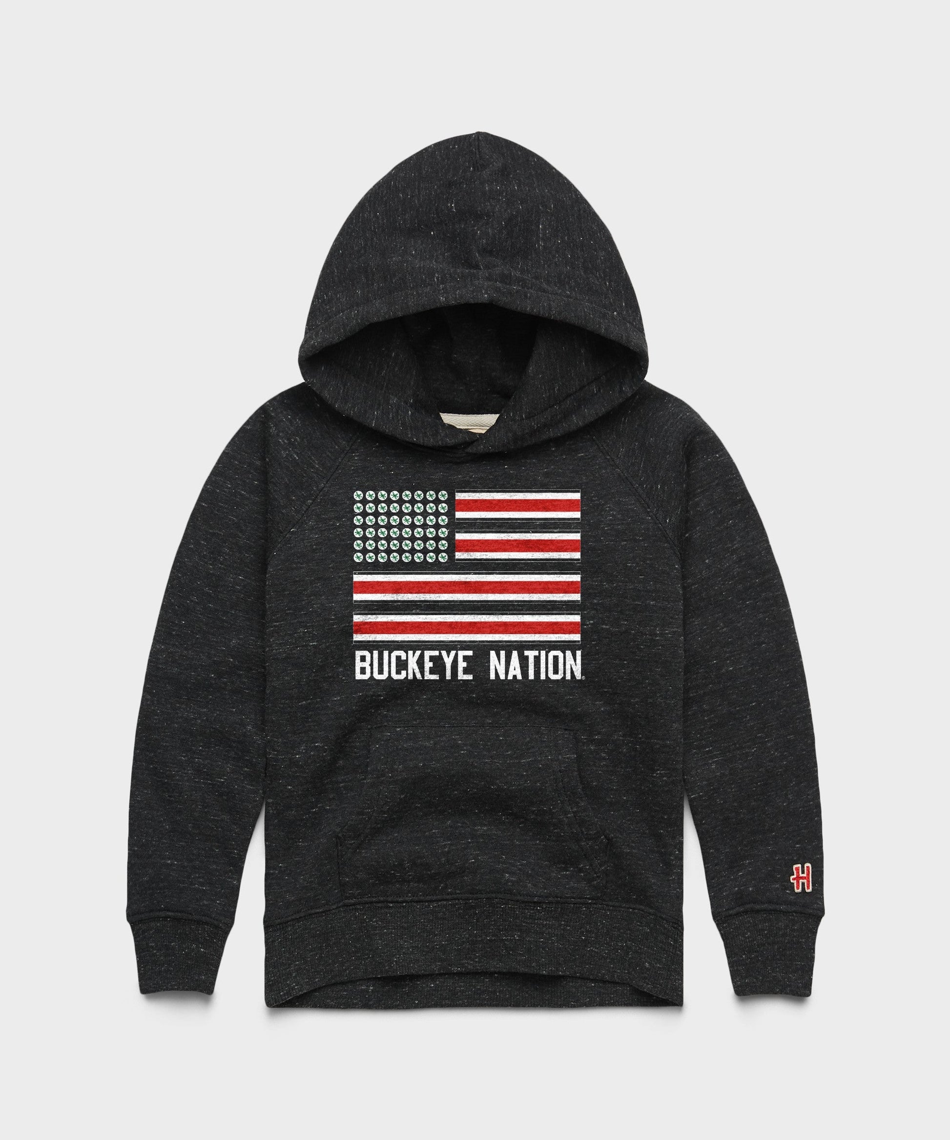 Youth Buckeye Nation Flag Hoodie