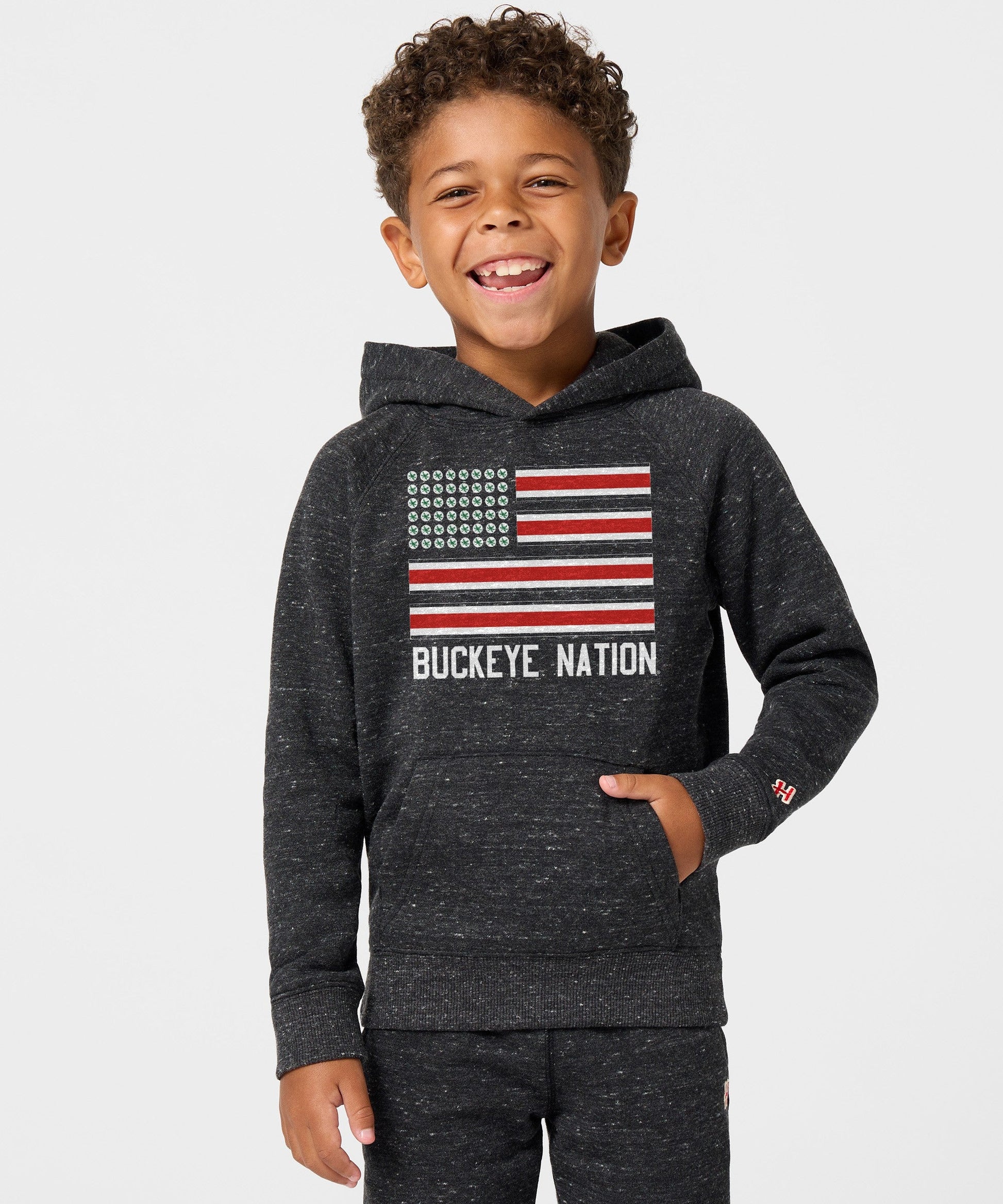 Youth Buckeye Nation Flag Hoodie