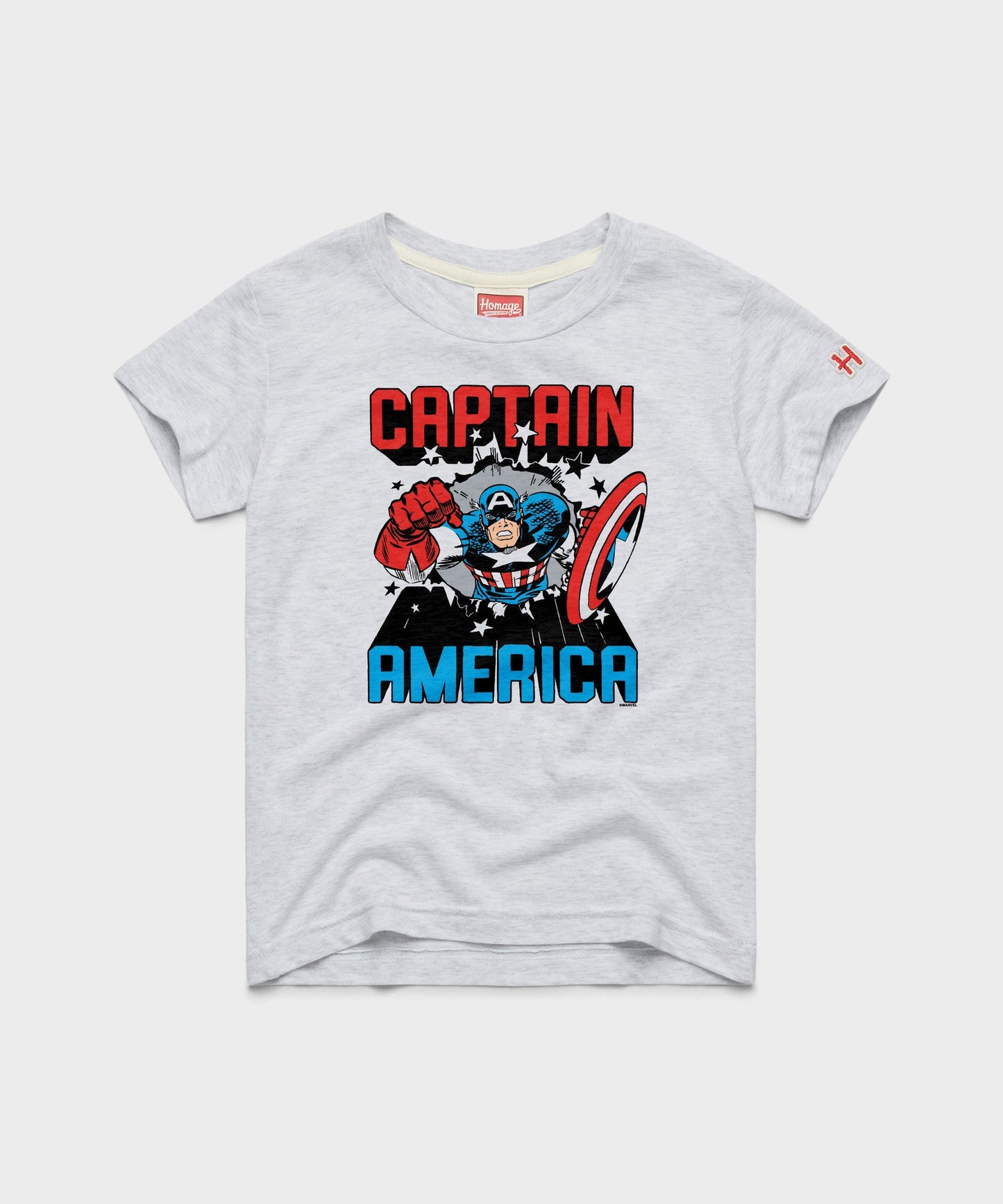 Youth Captain America Bustin' Through