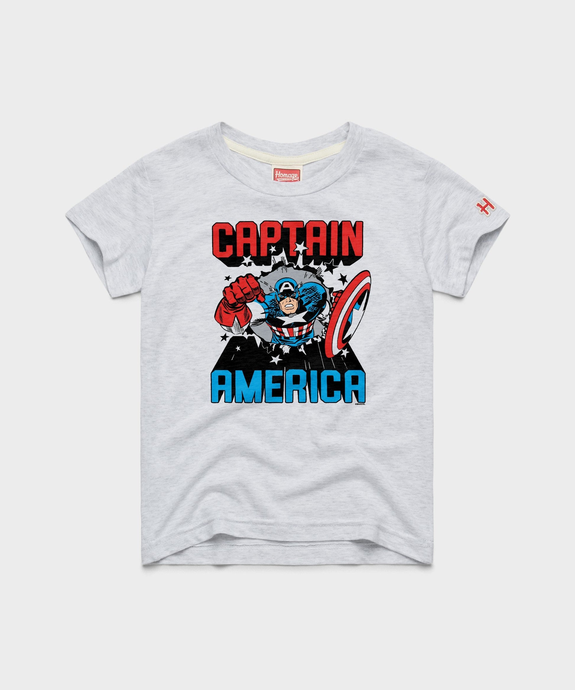 Youth Captain America Bustin' Through