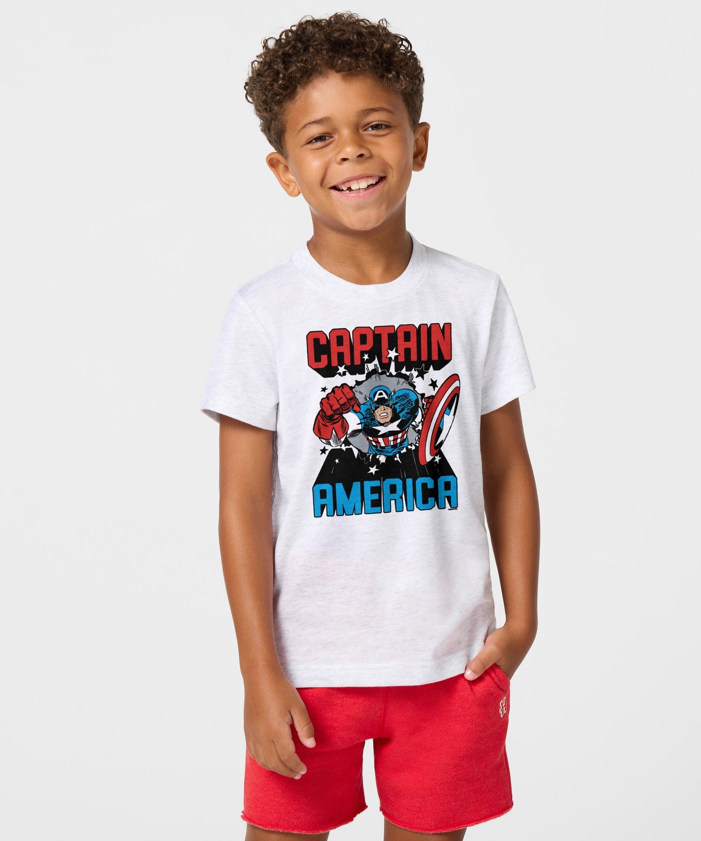 Youth Captain America Bustin' Through