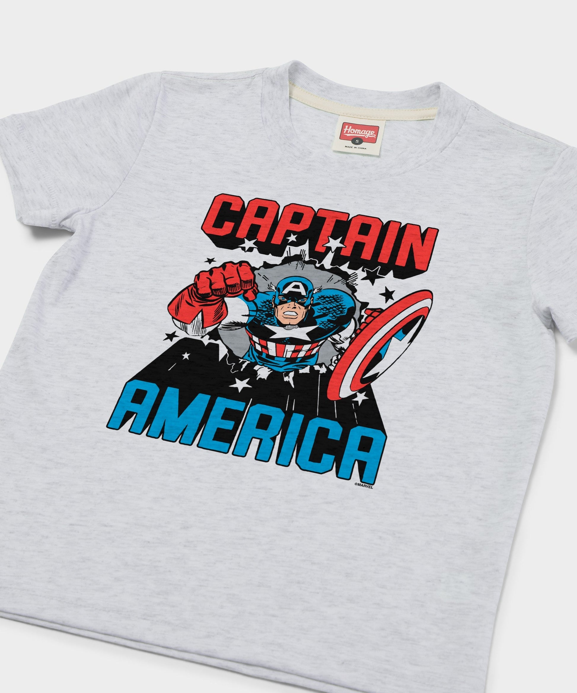 Youth Captain America Bustin' Through