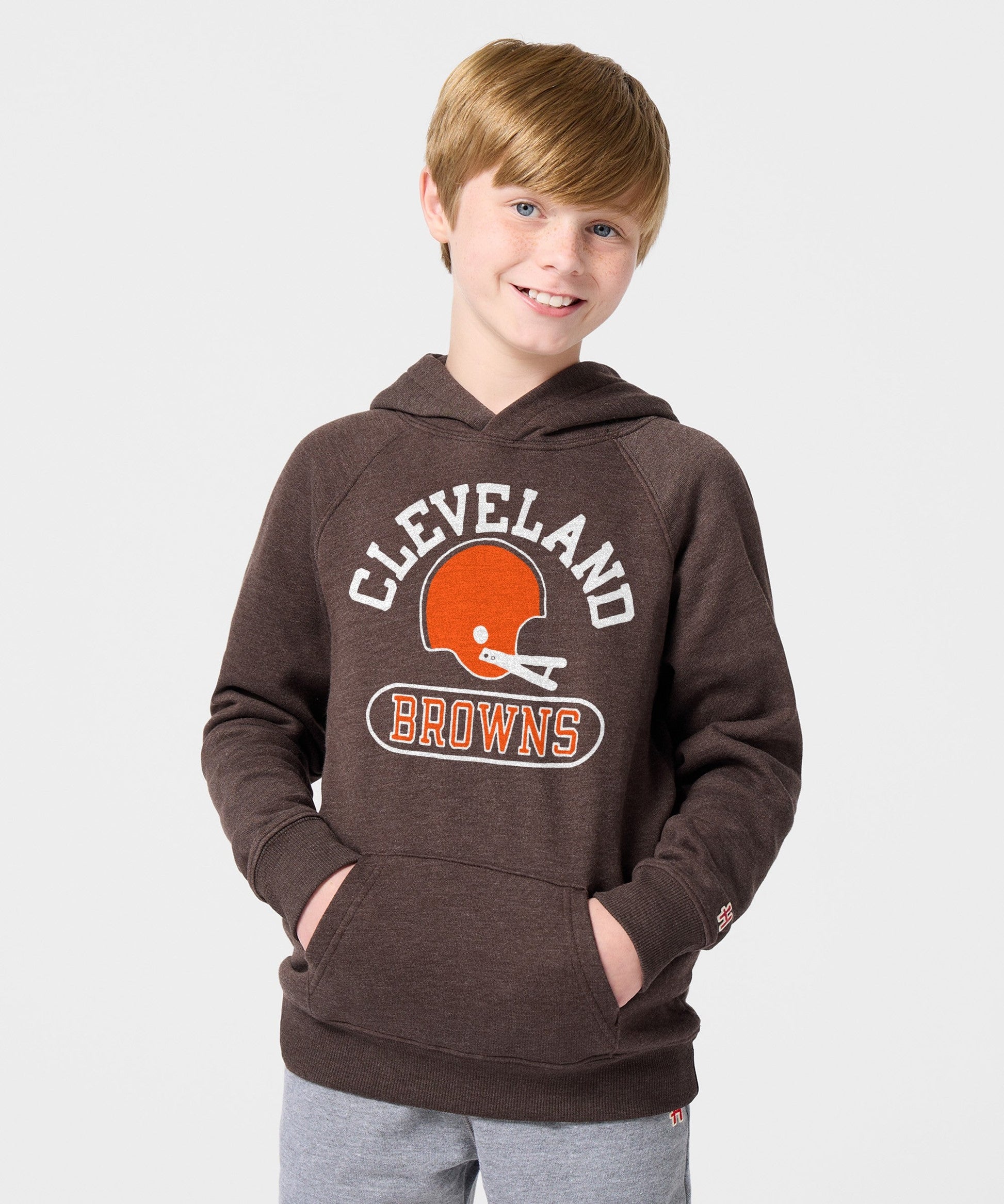 Youth Cleveland Browns Throwback Helmet Hoodie