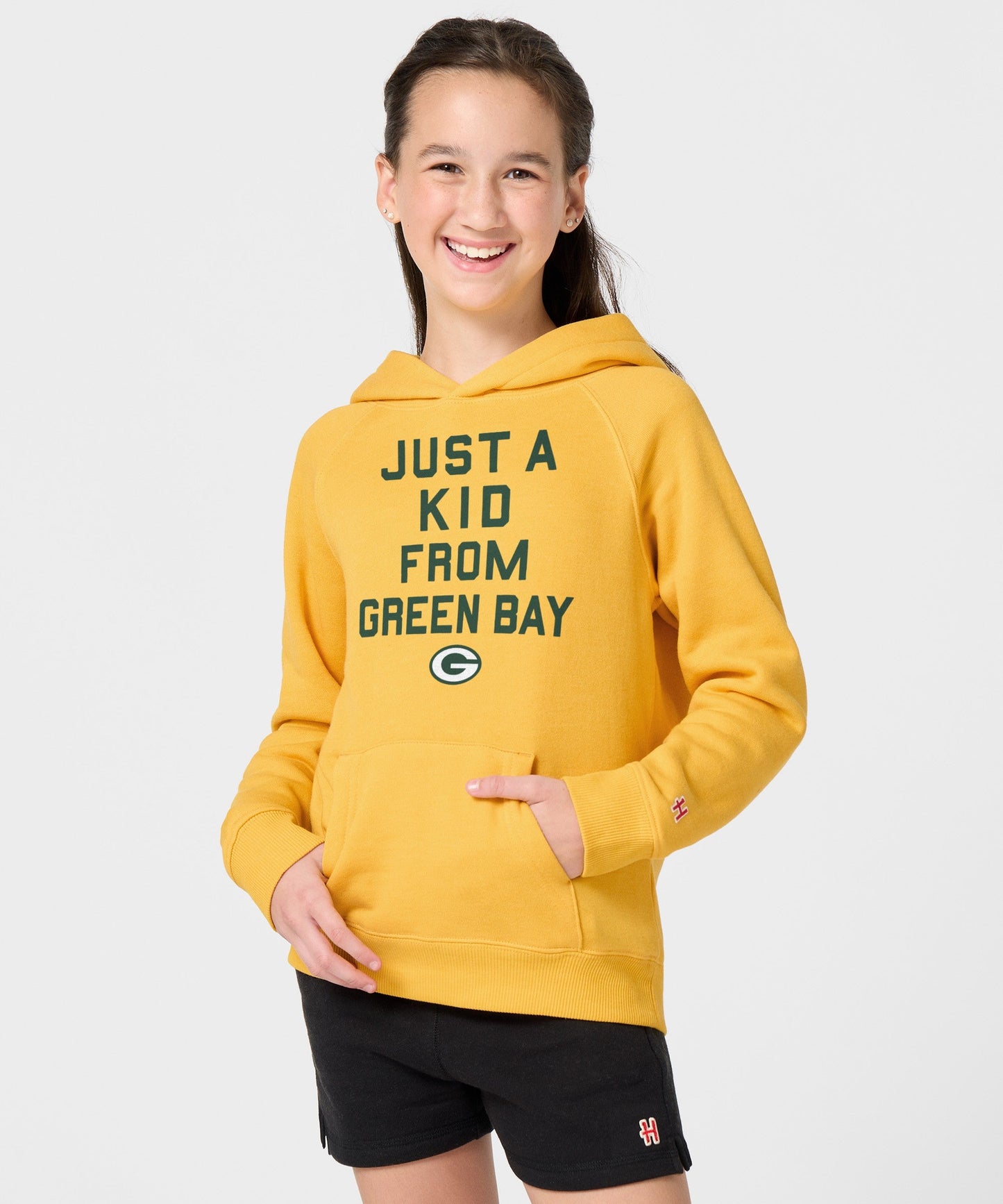 Youth Green Bay Packers Just A Kid From Green Bay Hoodie