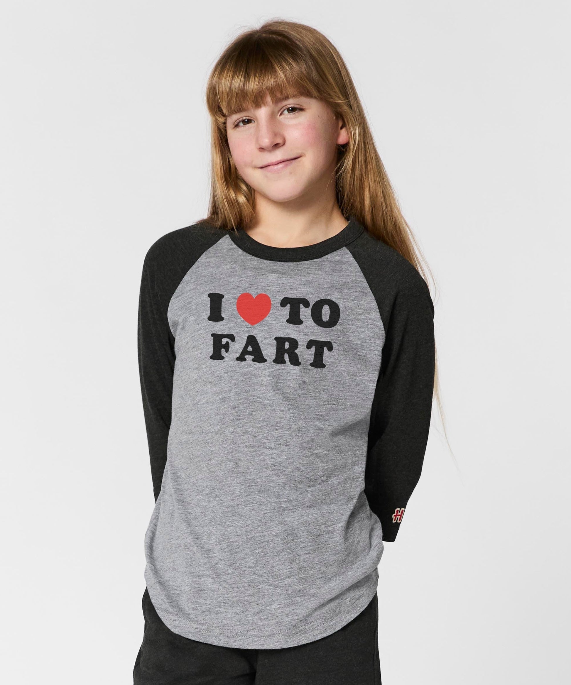 Youth I Heart To Fart Raglan