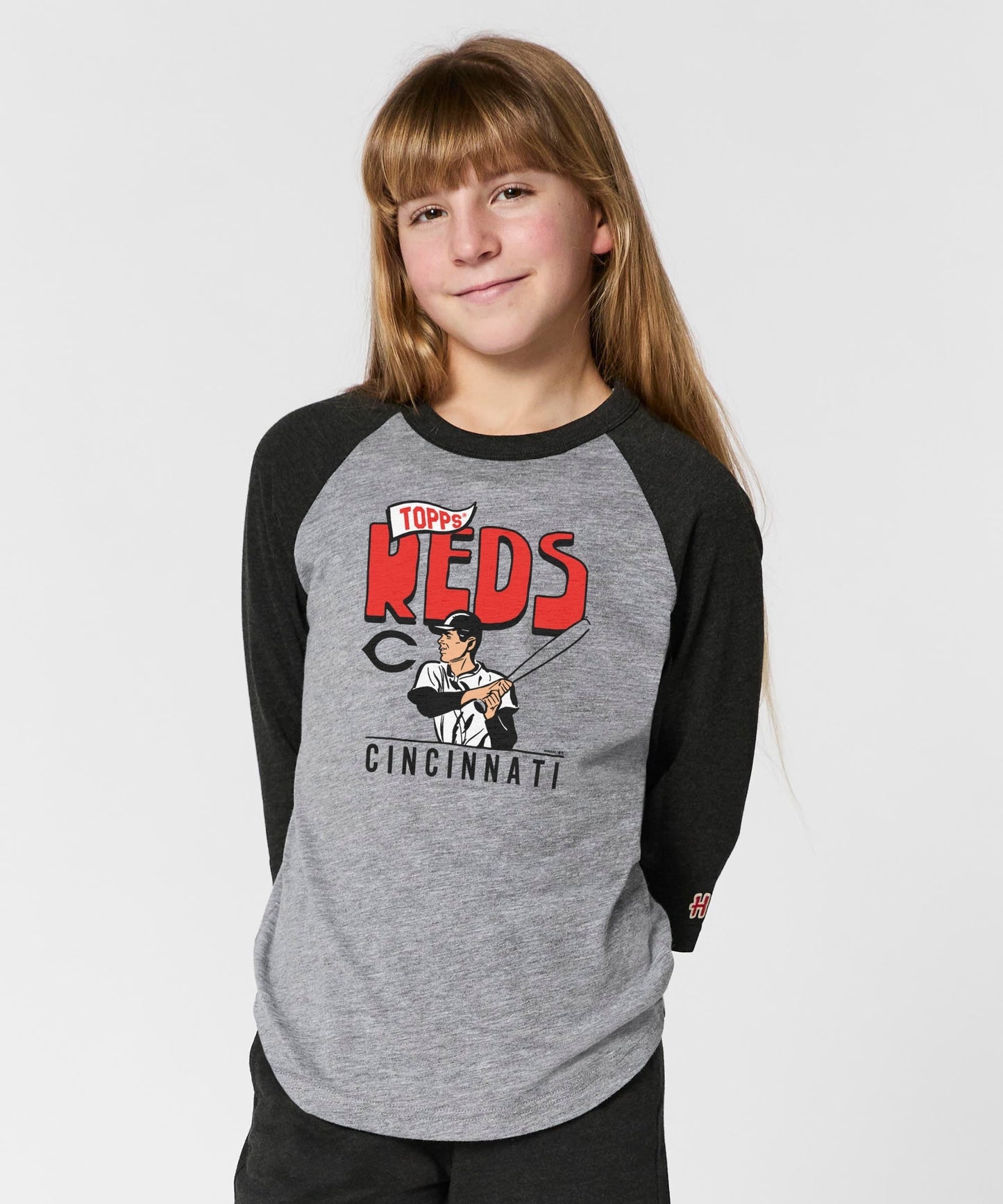 Youth MLB x Topps Cincinnati Reds Raglan