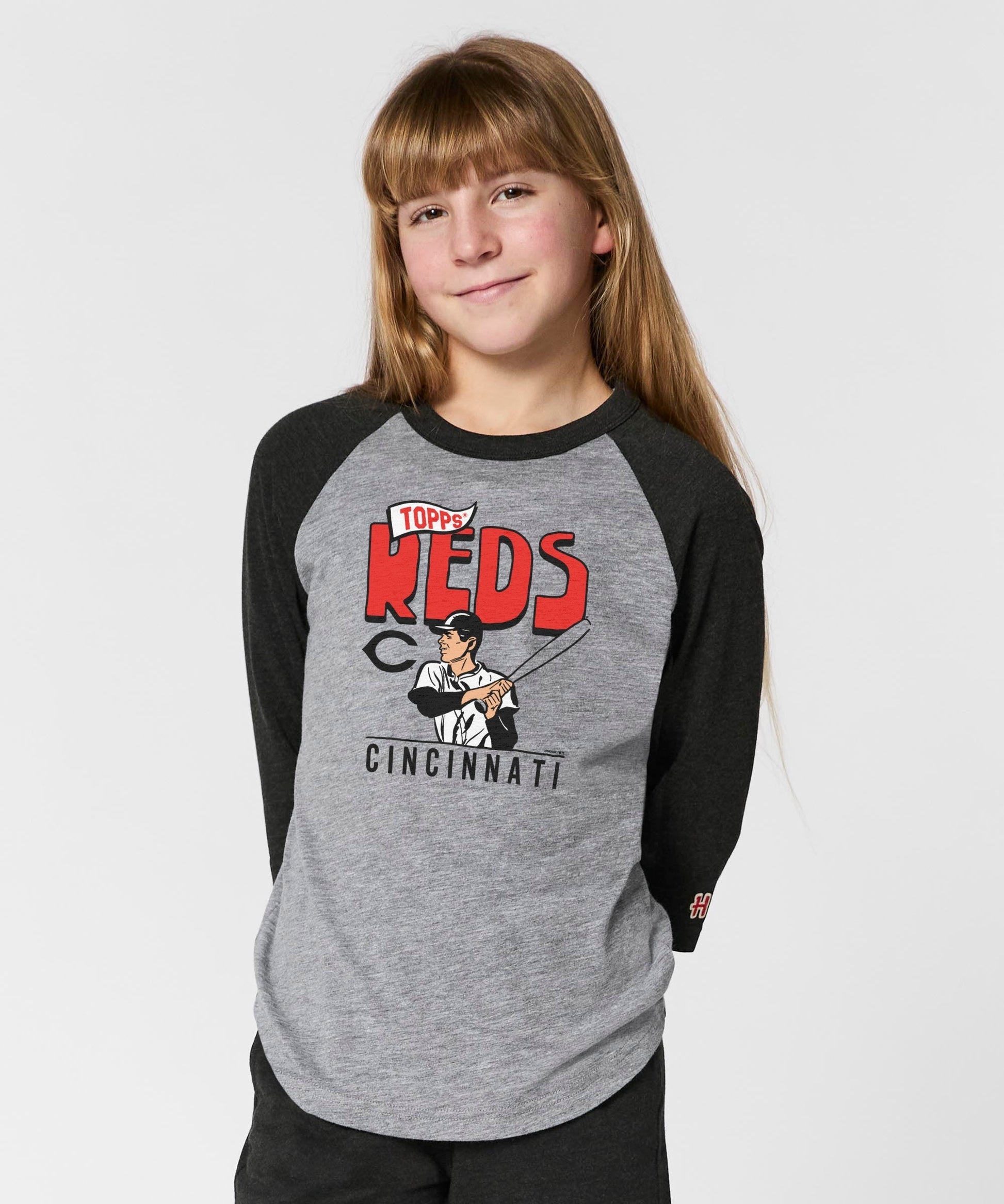 Youth MLB x Topps Cincinnati Reds Raglan
