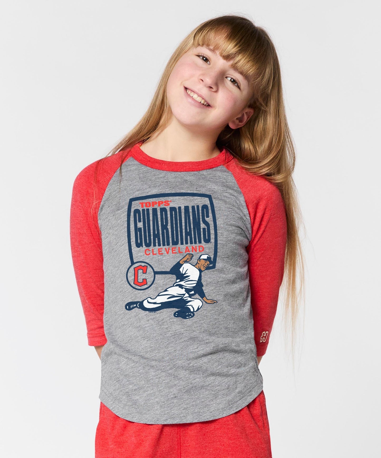 Youth MLB x Topps Cleveland Guardians Raglan
