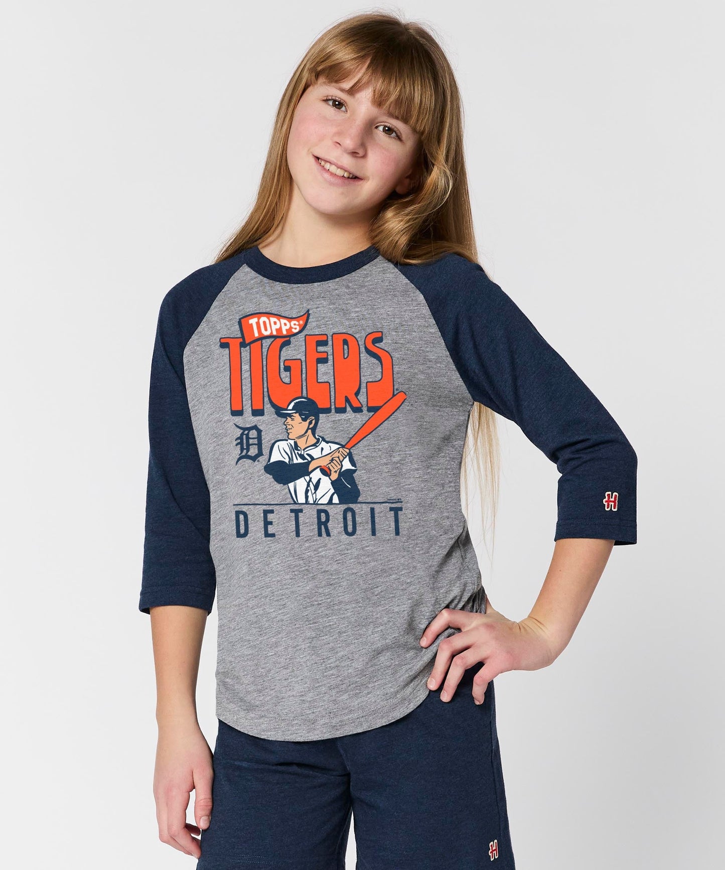Youth MLB x Topps Detroit Tigers Raglan