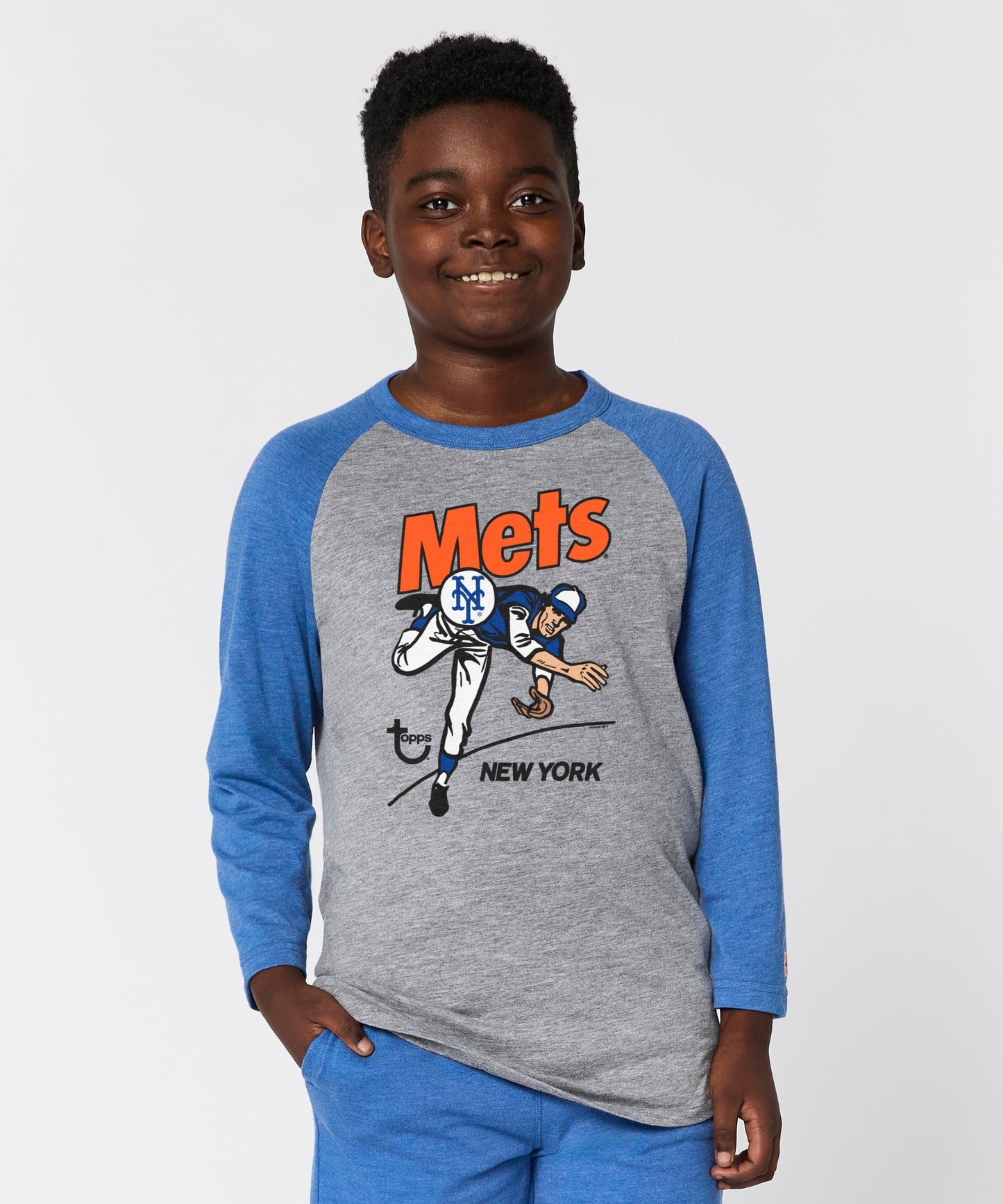 Youth MLB x Topps New York Mets Raglan