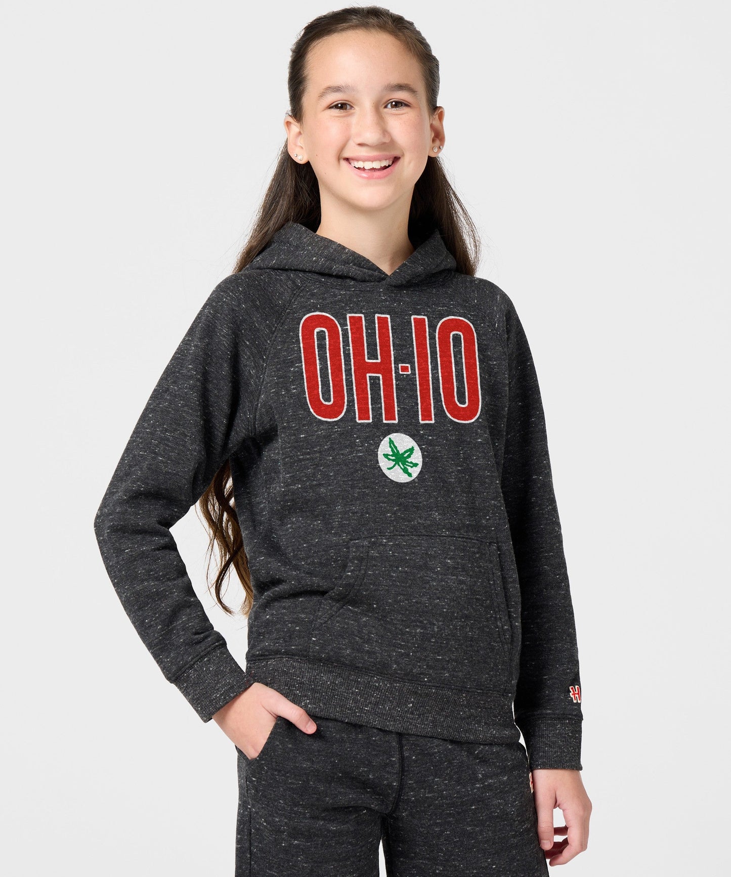 Youth OH-IO Buckeye Leaf Hoodie