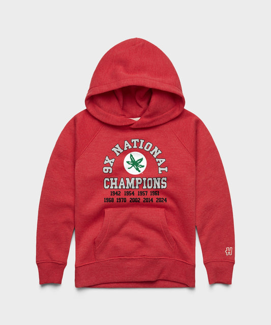 Youth Ohio State 9X National Champions Hoodie