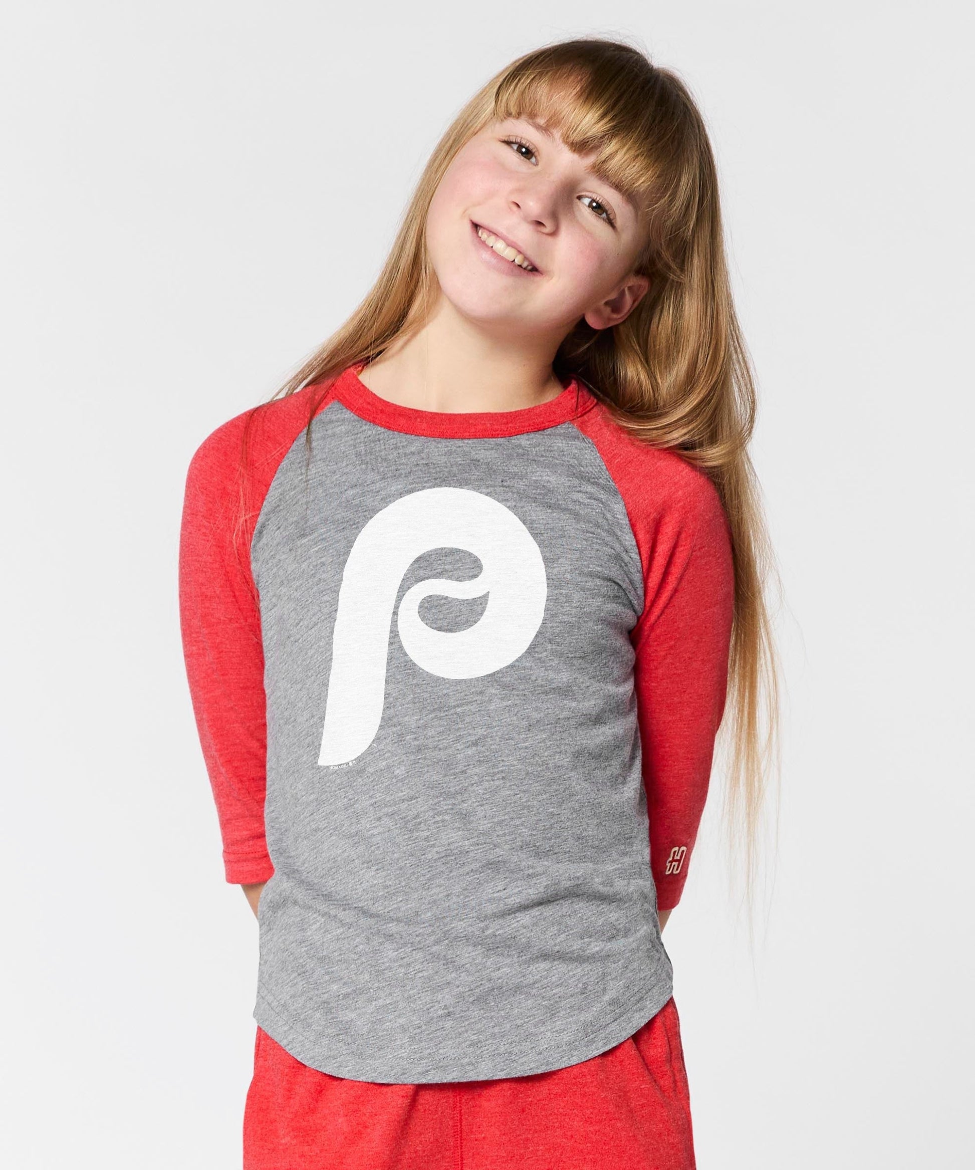 Youth Philadelphia Phillies Cap Logo '70 Raglan