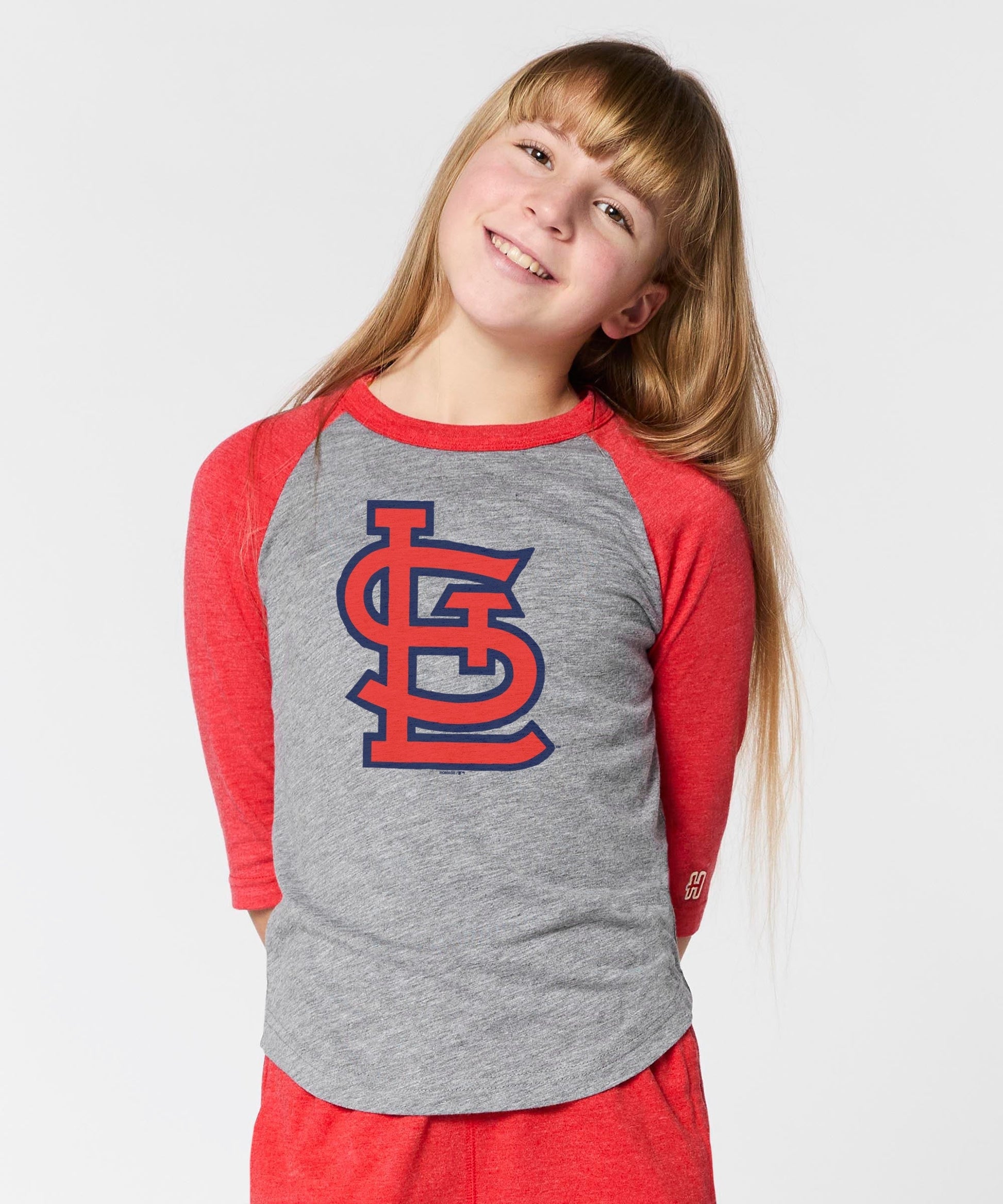 Youth St. Louis Cardinals Cap Logo '58 Raglan