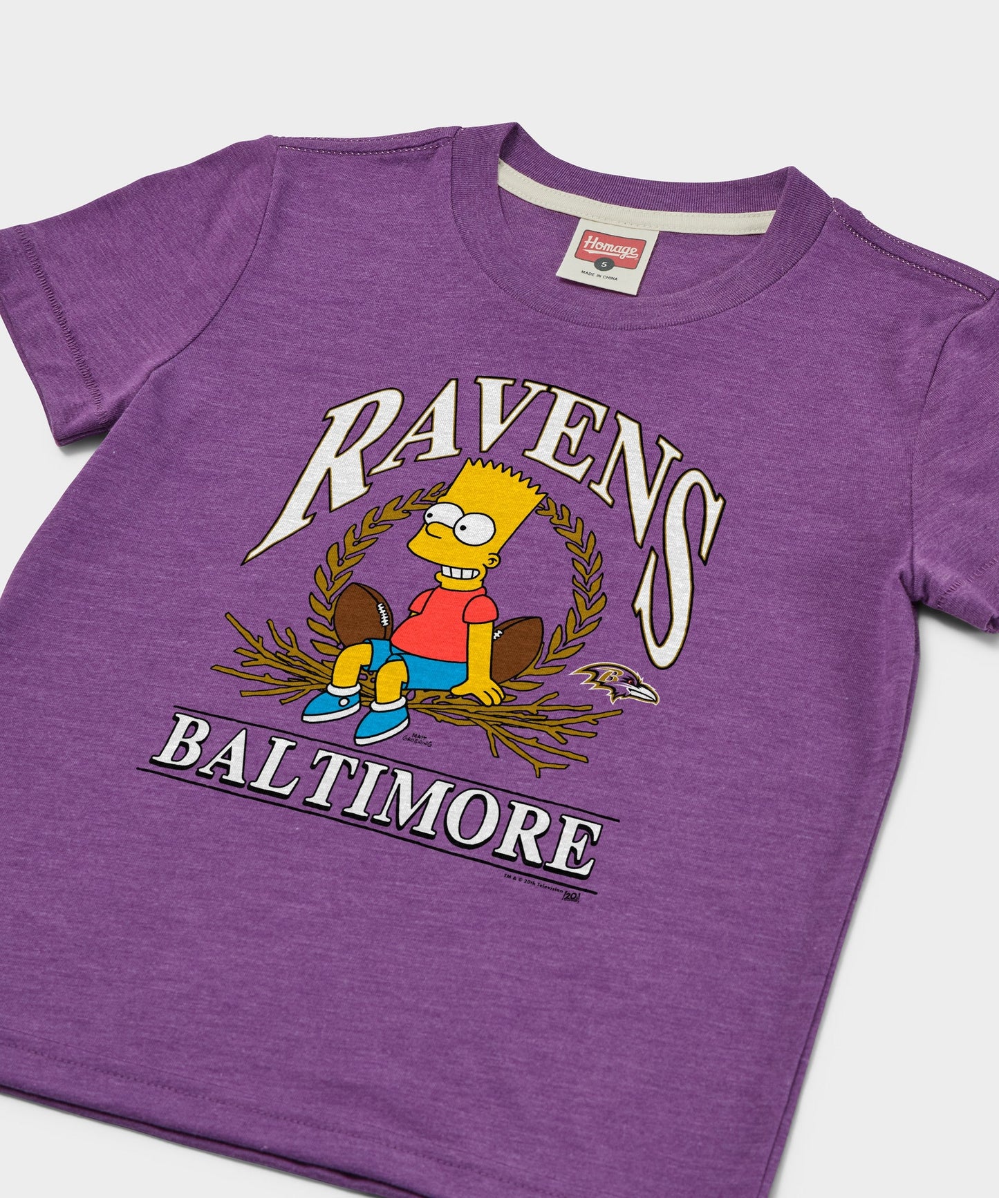 Youth The Simpsons Bart x Baltimore Ravens