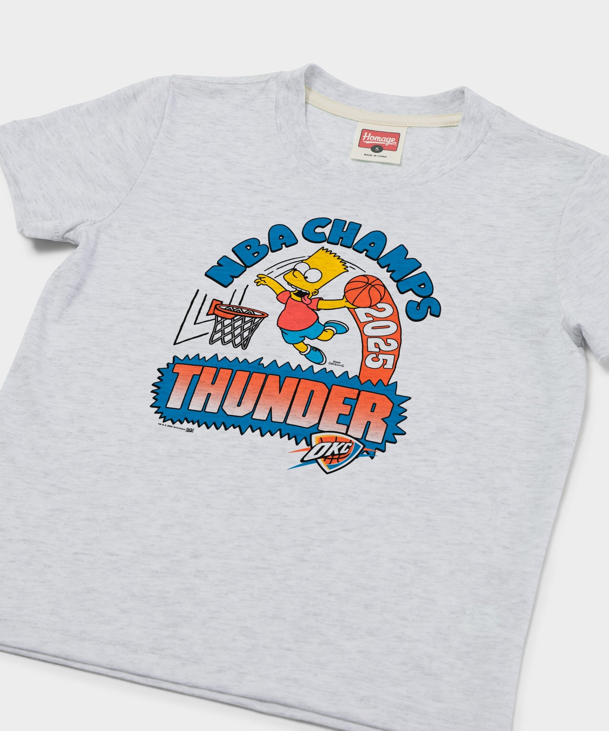 Youth The Simpsons Bart x Thunder 2025 NBA Champs