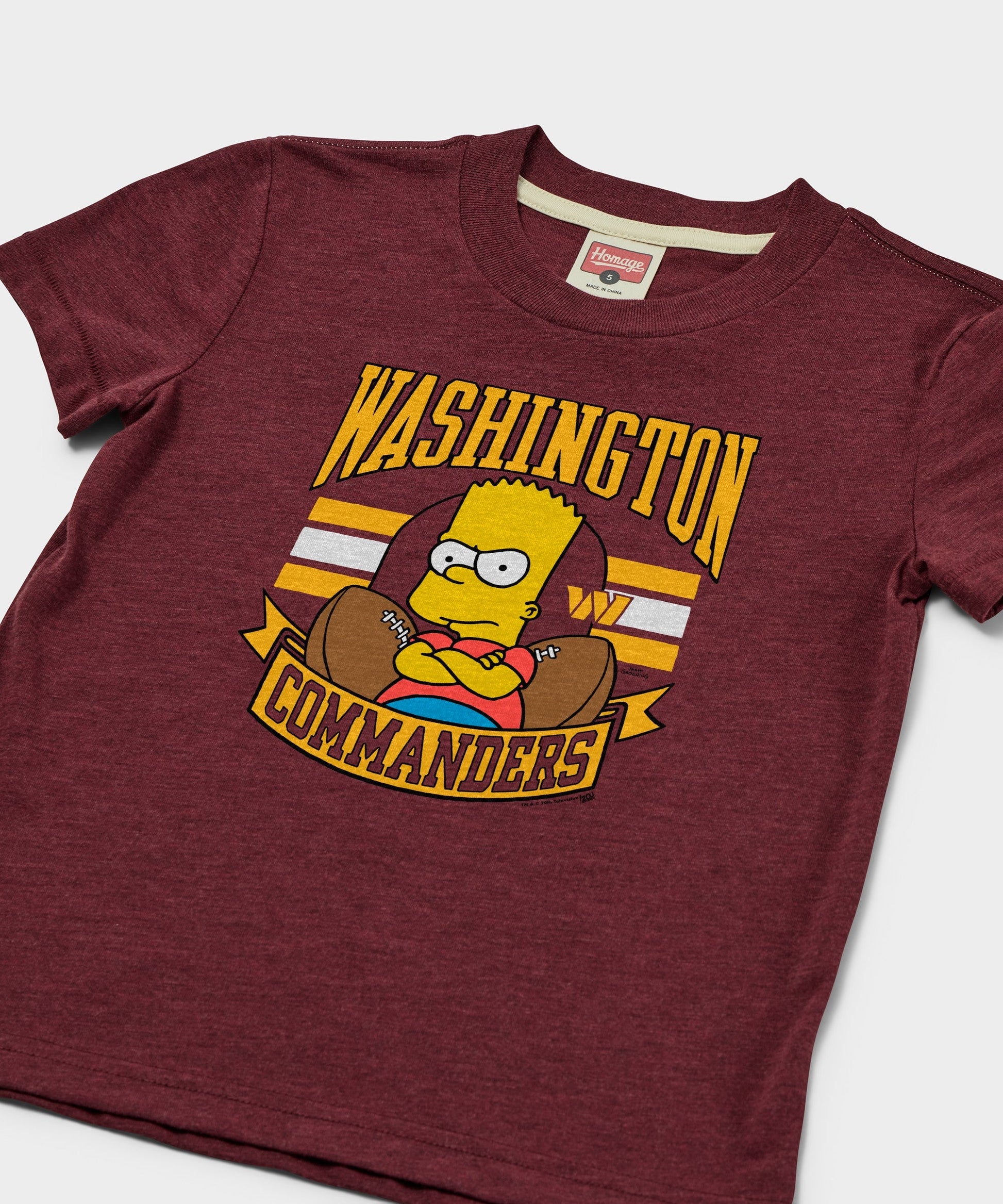 Youth The Simpsons Bart x Washington Commanders