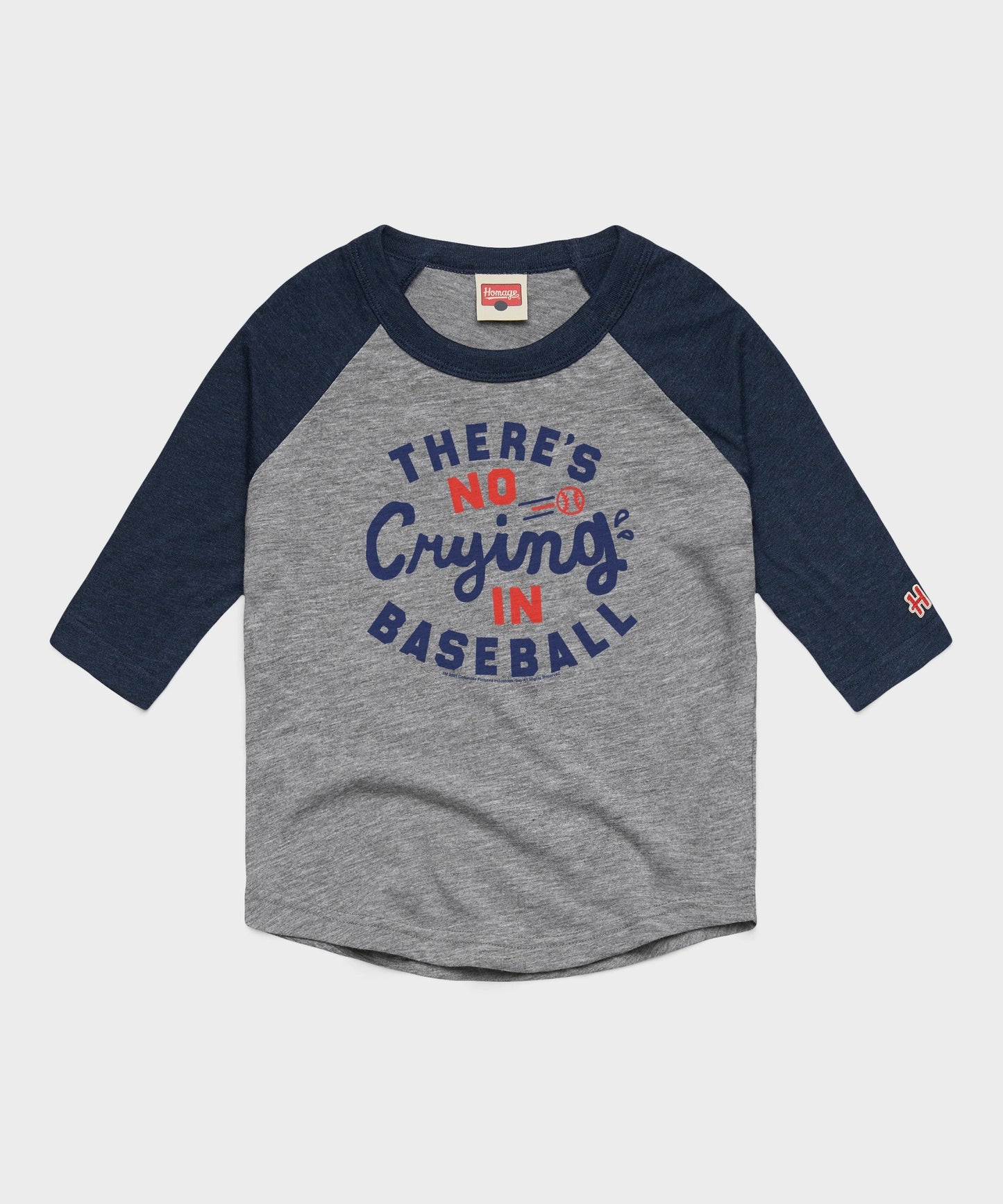 Youth There's No Crying In Baseball Raglan