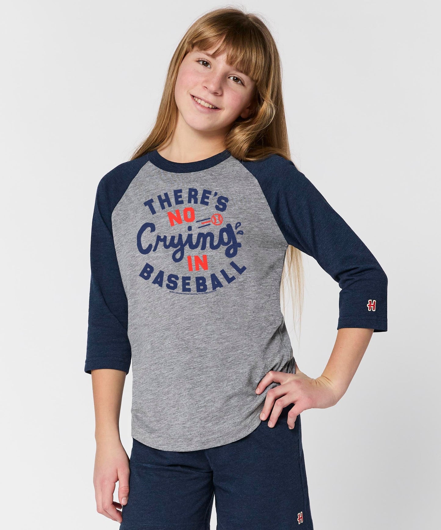 Youth There's No Crying In Baseball Raglan