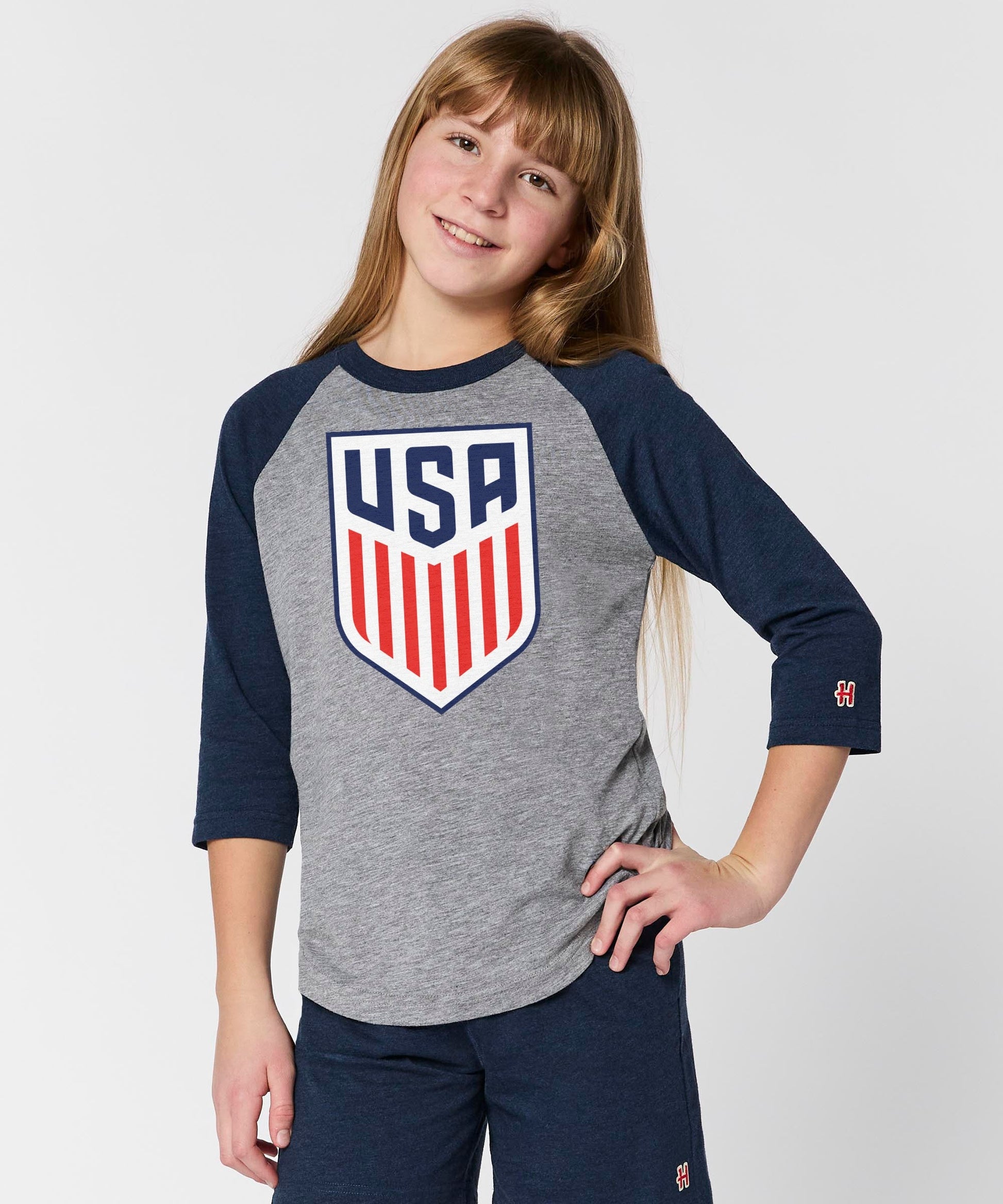 Youth USA Crest Raglan