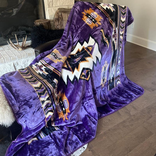 ZDark Purple 487 Throw Blanket