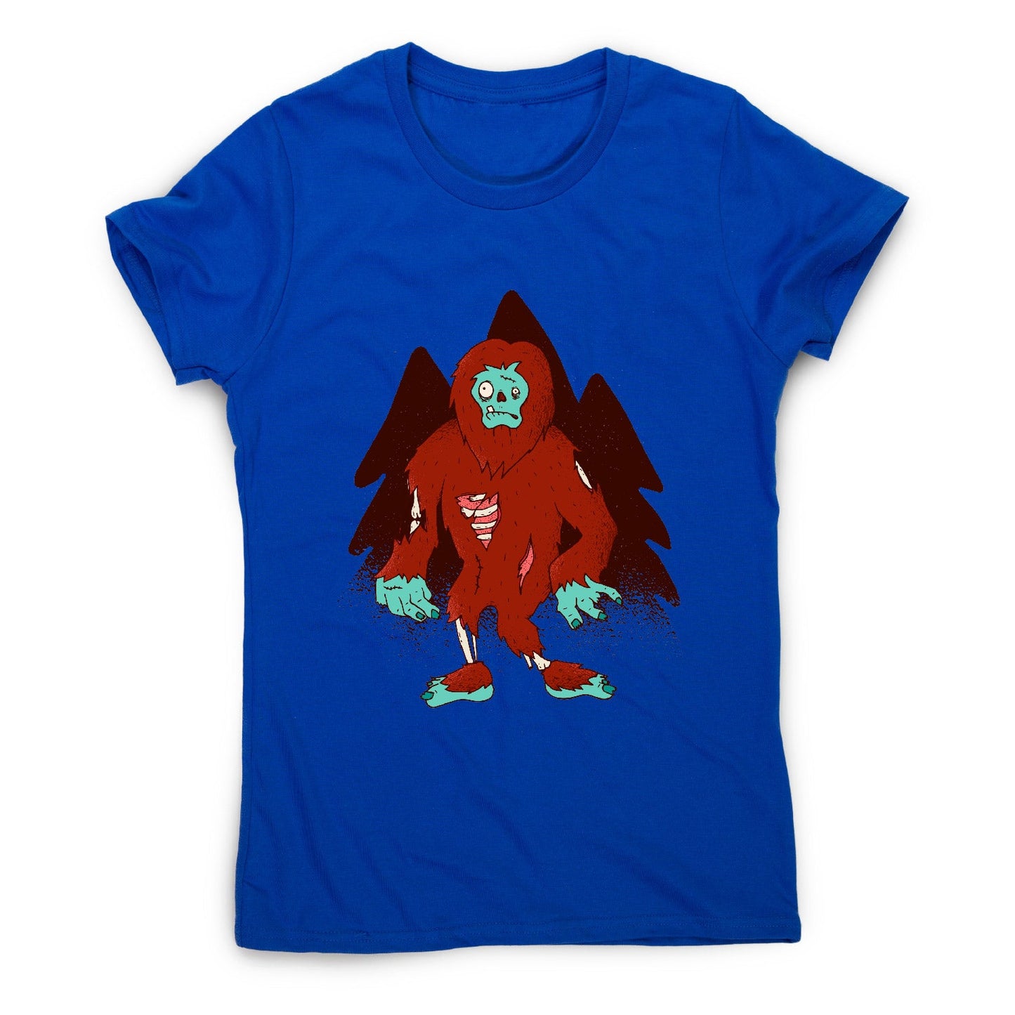 Zombie bigfoot - funny women's t-shirt