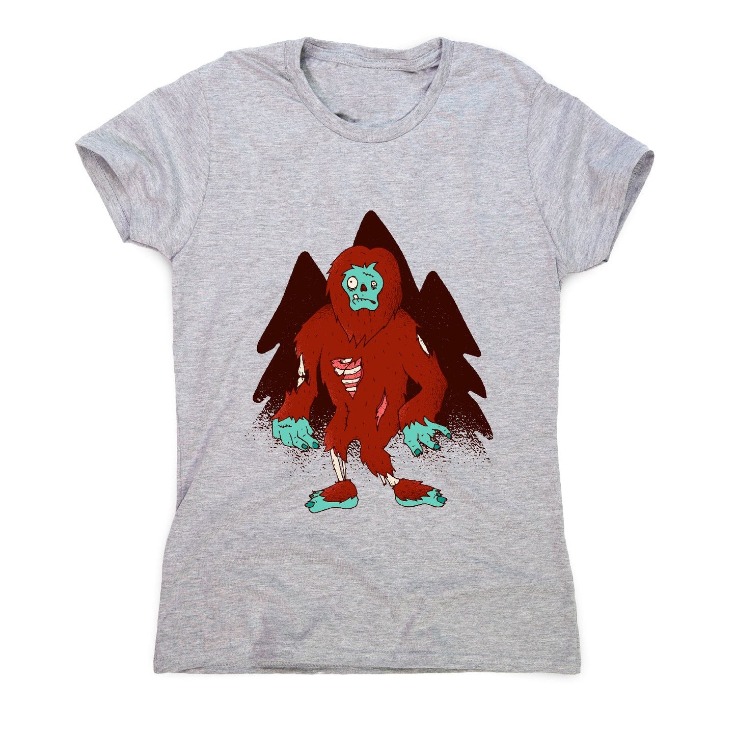 Zombie bigfoot - funny women's t-shirt