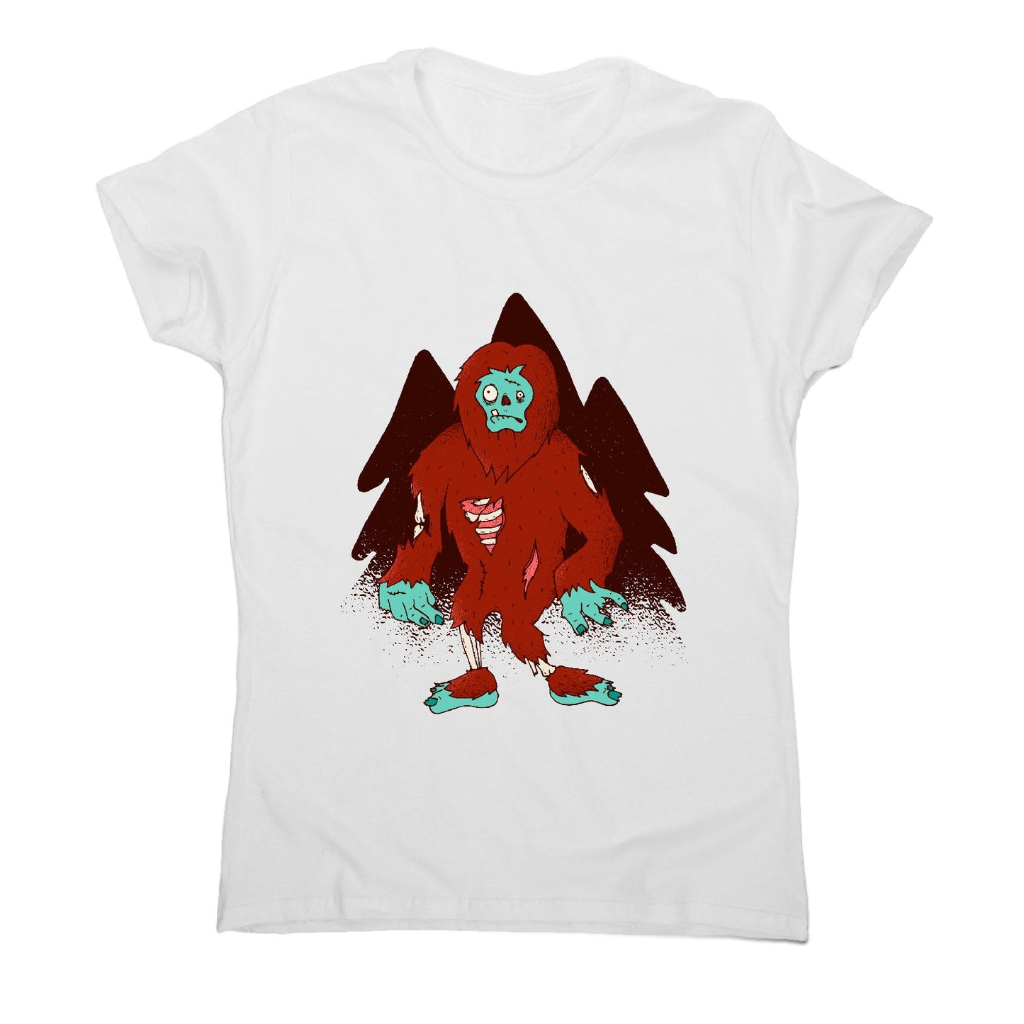 Zombie bigfoot - funny women's t-shirt