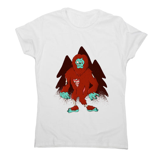 Zombie bigfoot - funny women's t-shirt