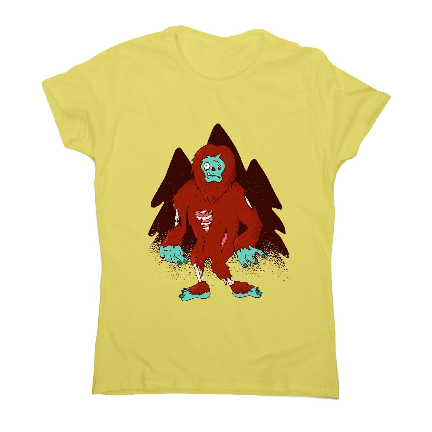 Zombie bigfoot - funny women's t-shirt