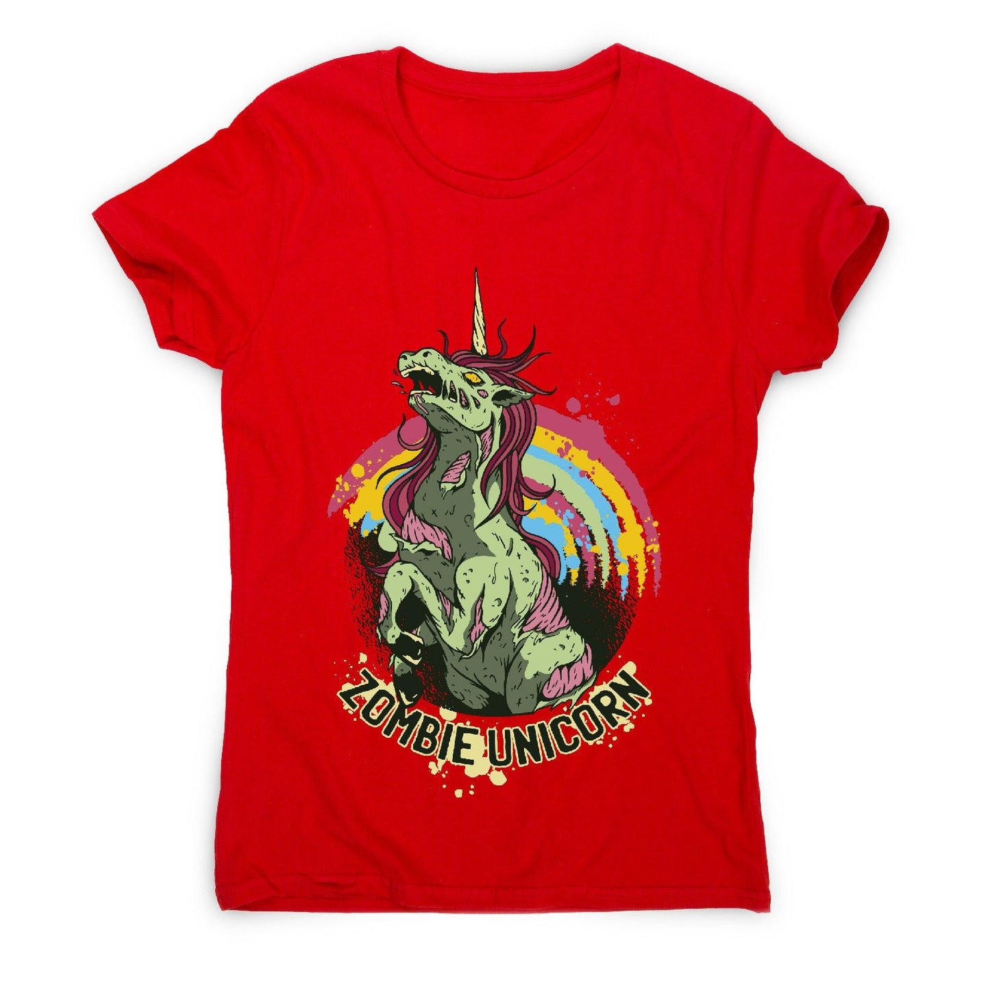 Zombie unicorn - women's funny premium t-shirt