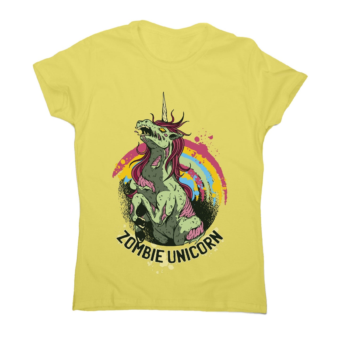 Zombie unicorn - women's funny premium t-shirt