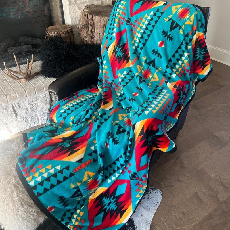 ZTurquoise Full Size Throw Blanket