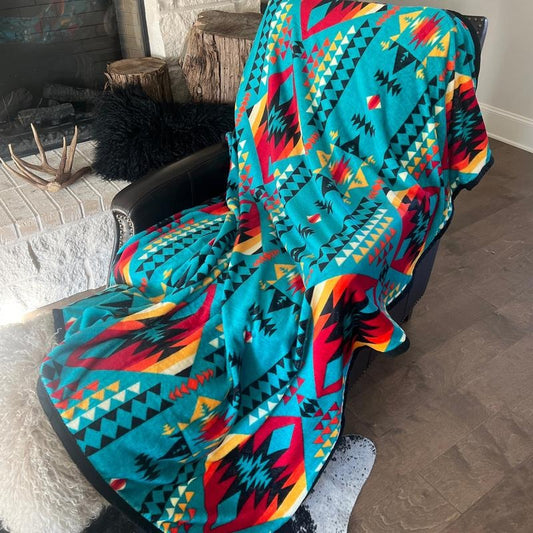ZTurquoise Full Size Throw Blanket