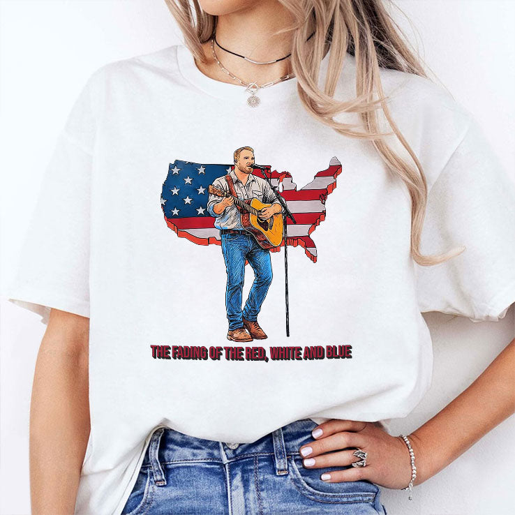 Zach Bryan The Fading Of The Red White And Blue T Shirt