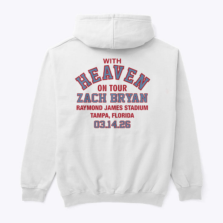 Zach Bryan With Heaven On Tour Raymond James Stadium Hoodie