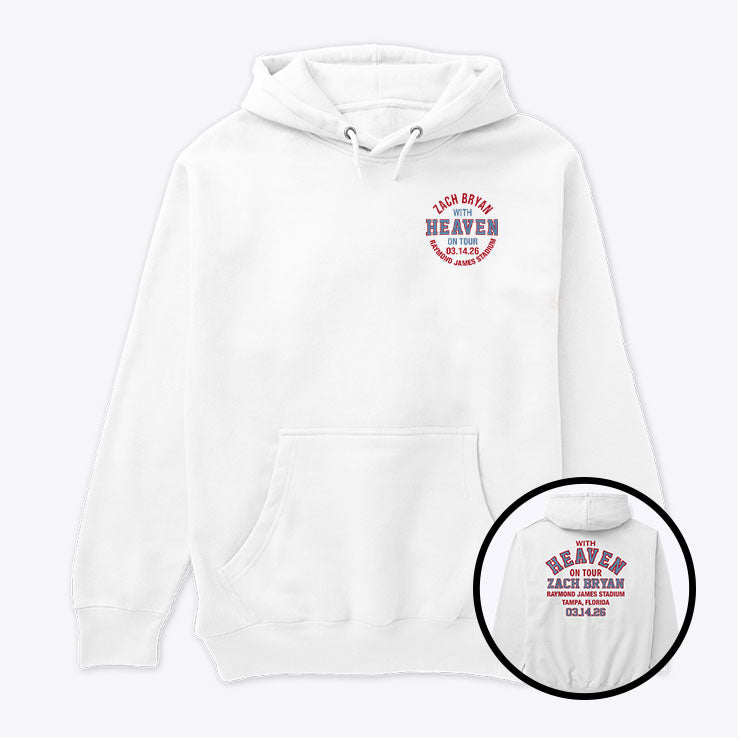 Zach Bryan With Heaven On Tour Raymond James Stadium Hoodie