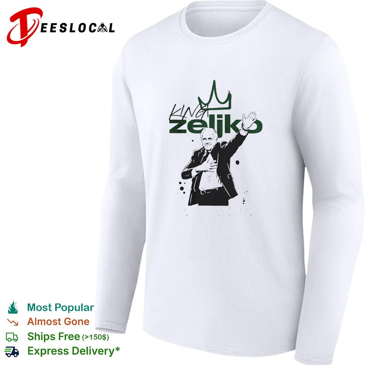 Zeljko Obradovic King Zeljko coach crown shirt