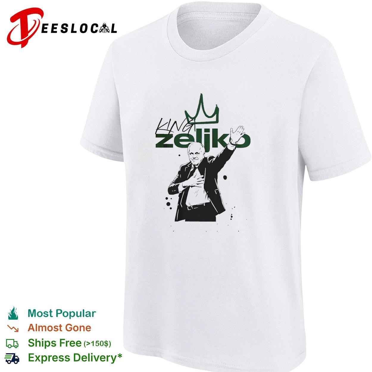 Zeljko Obradovic King Zeljko coach crown shirt