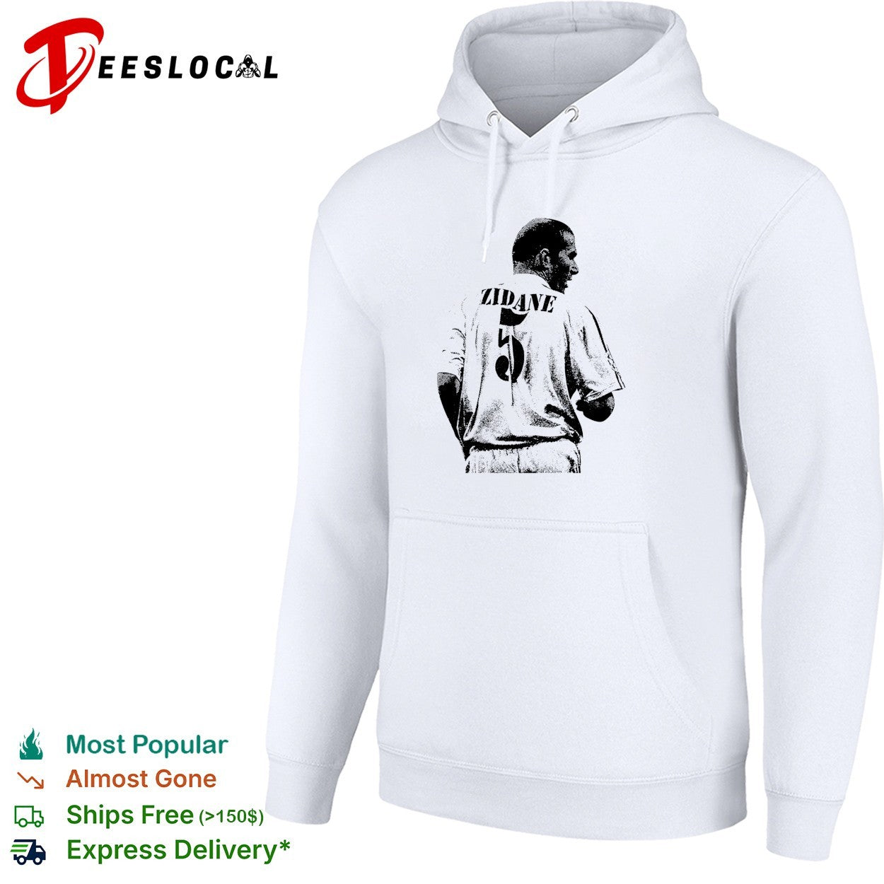 Zinedine Zidane Real Madrid portrait shirt