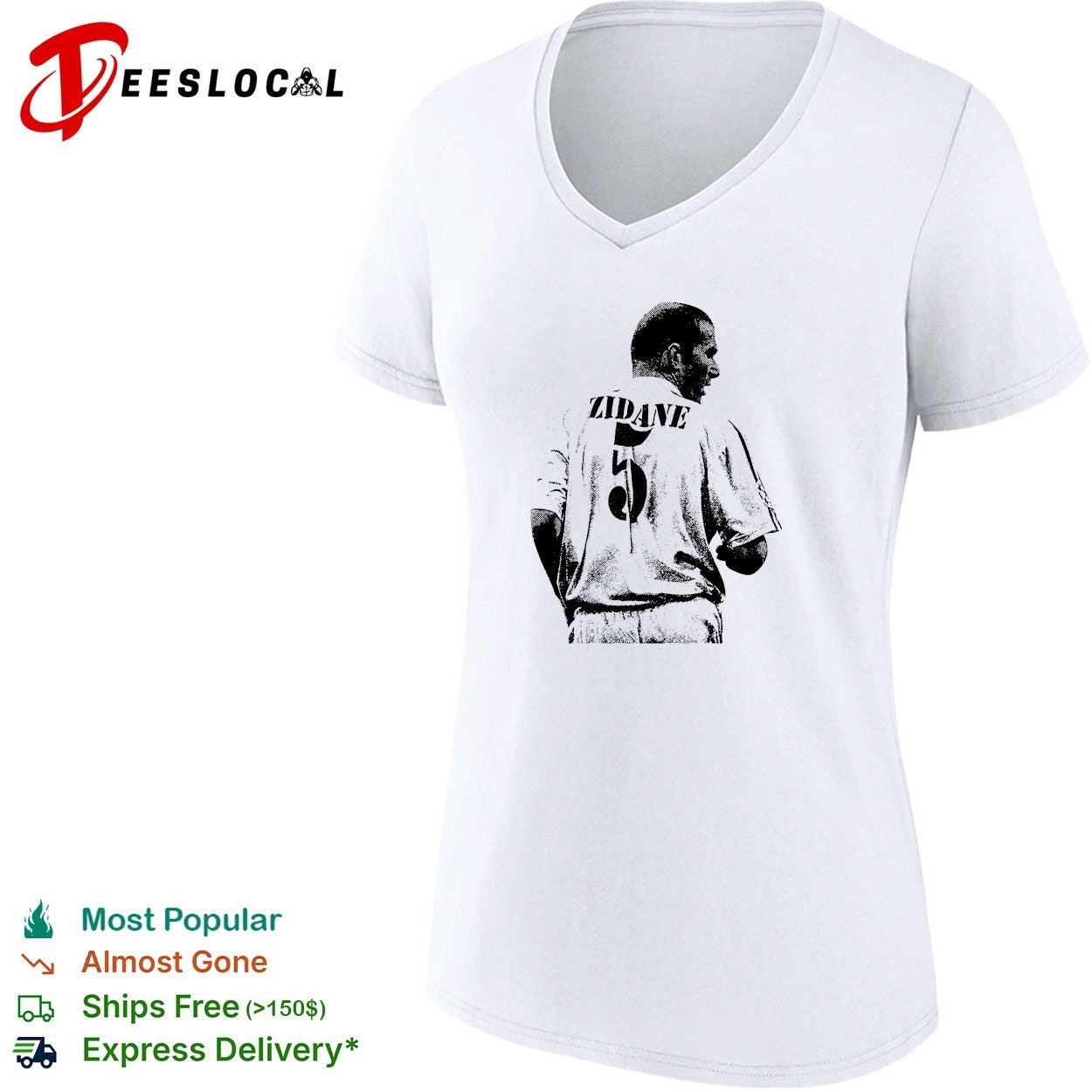 Zinedine Zidane Real Madrid portrait shirt