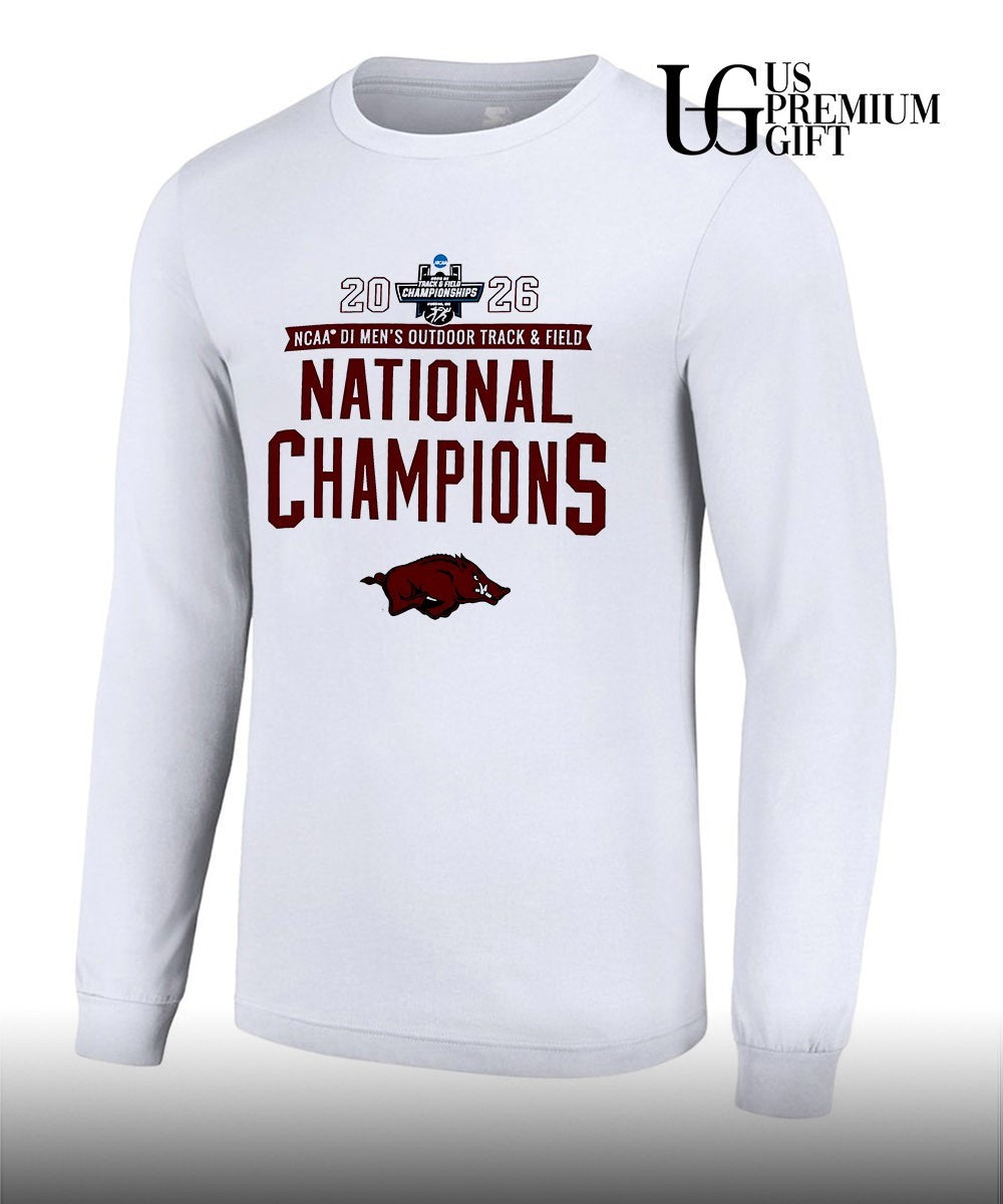Arkansas Razorbacks 2026 NCAA Men’s Outdoor Track & Field National Champions T-shirt